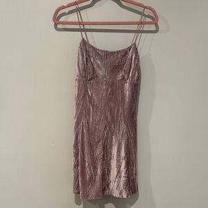 Wild Fable Velvet Mini Dress in Mauve
